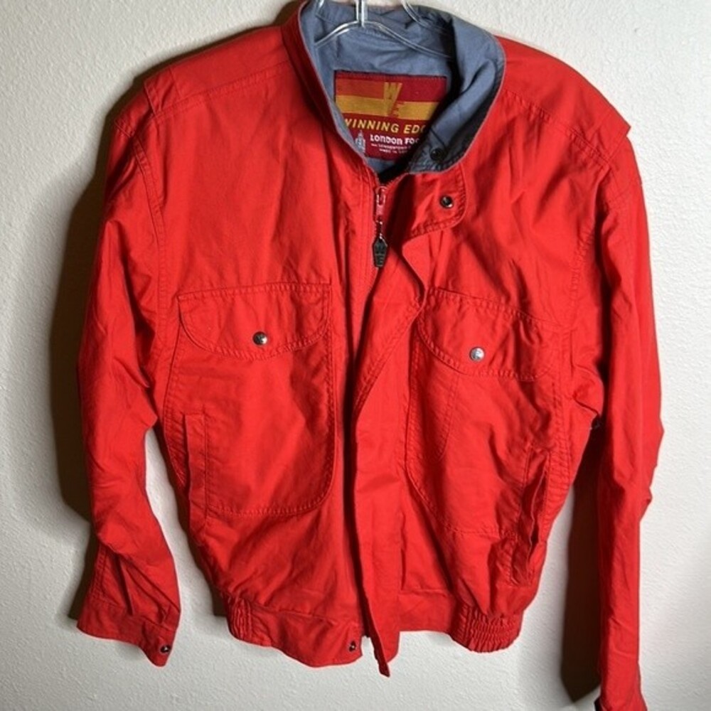 London Fog Winning Edge Vintage Women's Jacket Long Sleeve Red Size Small